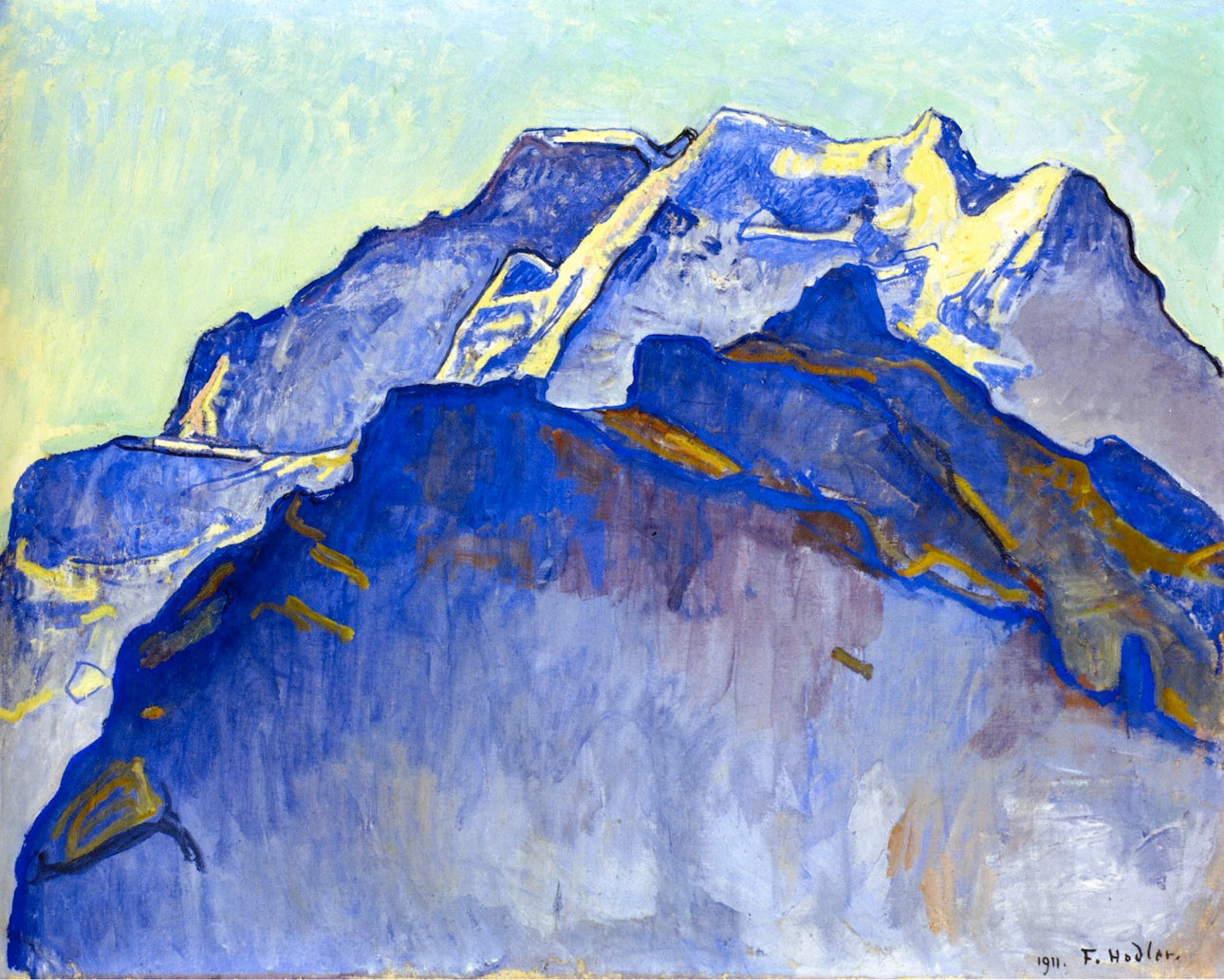 The Jungfrau Massif from Murren by Ferdinand Hodler,A3(16x12")Poster