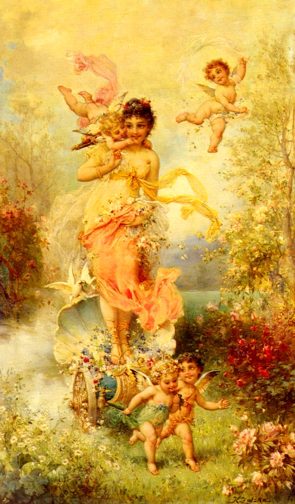 The Goddess Of Spring by Hans Zatzka,A3(16x12")Poster