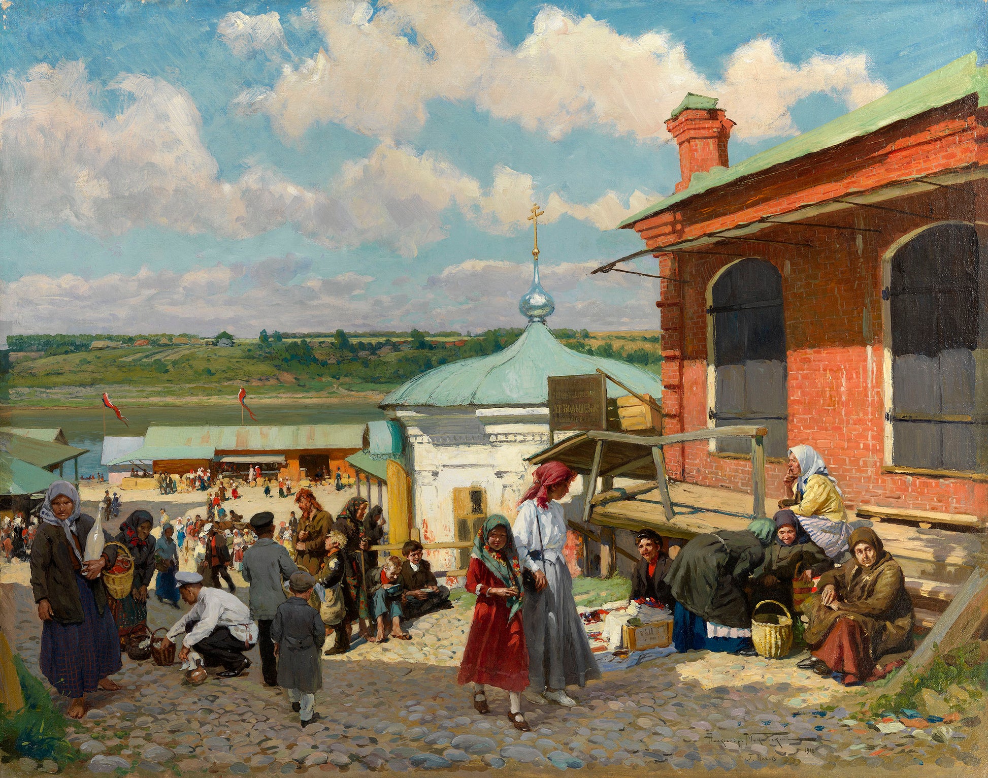 View of Plios by Alexander Vladimirovich Makovsky,A3(16x12")Poster