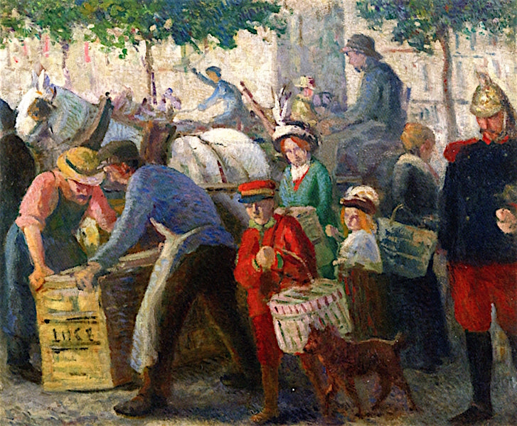 The Boulevard, vintage artwork by Maximilien Luce, 12x8" (A4) Poster