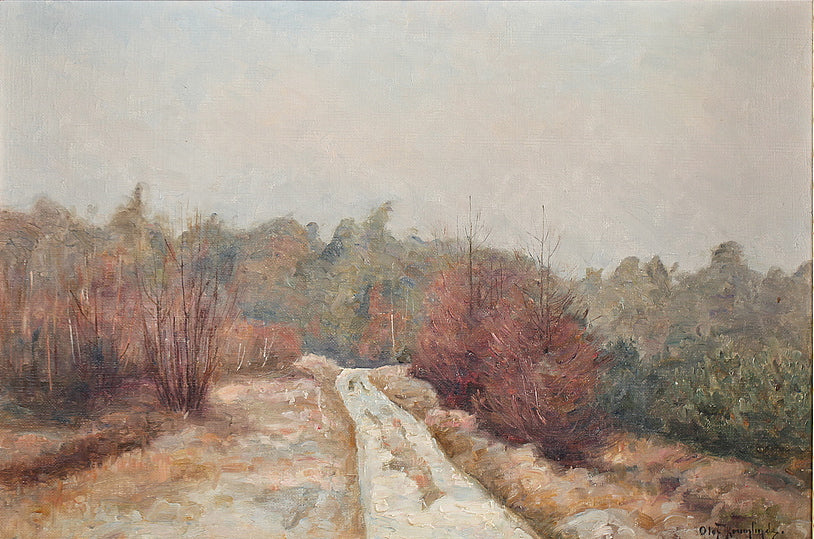 Forest Path, vintage artwork by Olof Krumlinde, 12x8" (A4) Poster