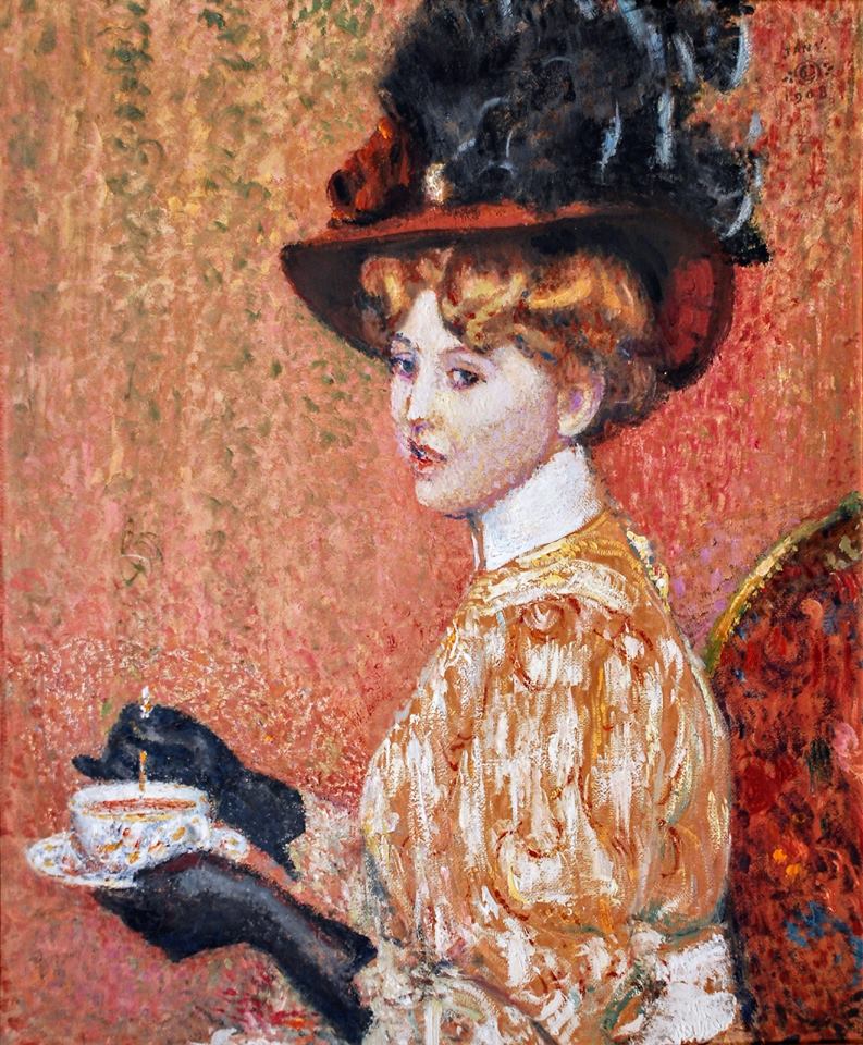 The cup of tea by Georges Lemmen,A3(16x12")Poster