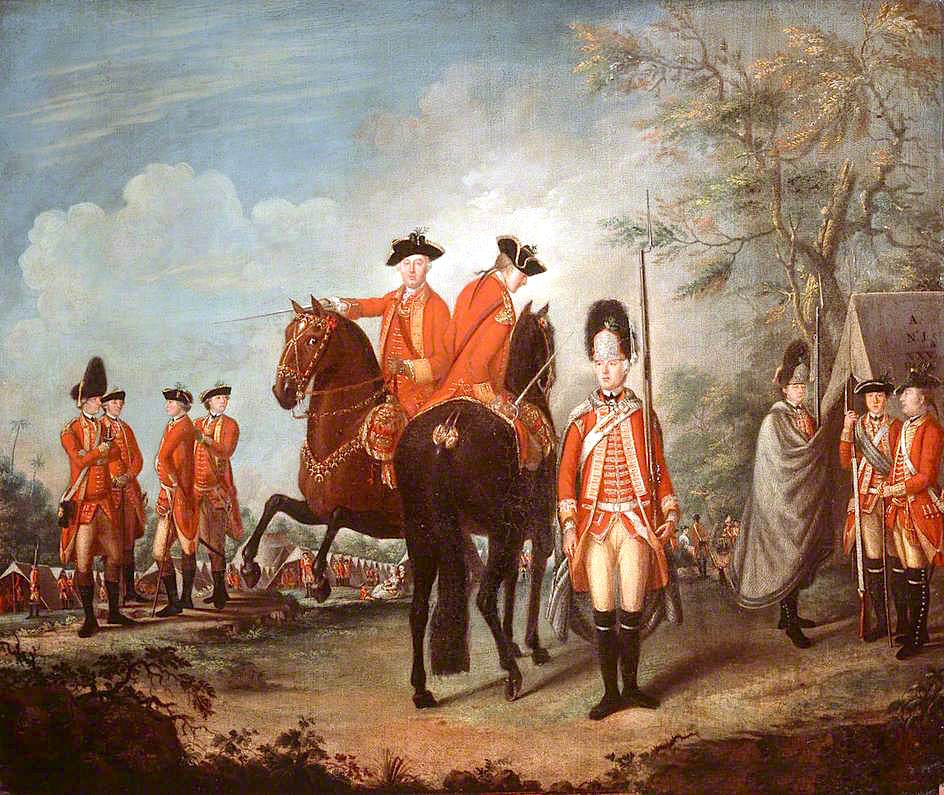 Two Horses of the Regiment, c.1769, vintage artwork by Giuseppe Ciesa, 12x8" (A4) Poster