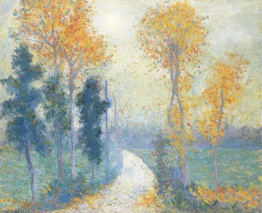 Route to Limetz, vintage artwork by Theodore Earl Butler, 12x8" (A4) Poster