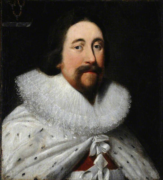 William Cavendish, 2nd Earl of Devonshire, vintage artwork by Attributed to Daniël Mijtens, 12x8" (A4) Poster
