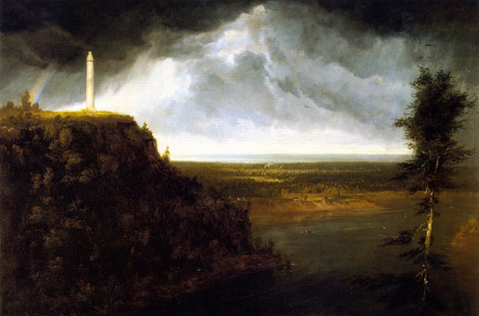 Brock's Monument, vintage artwork by Thomas Cole, A3 (16x12") Poster Print