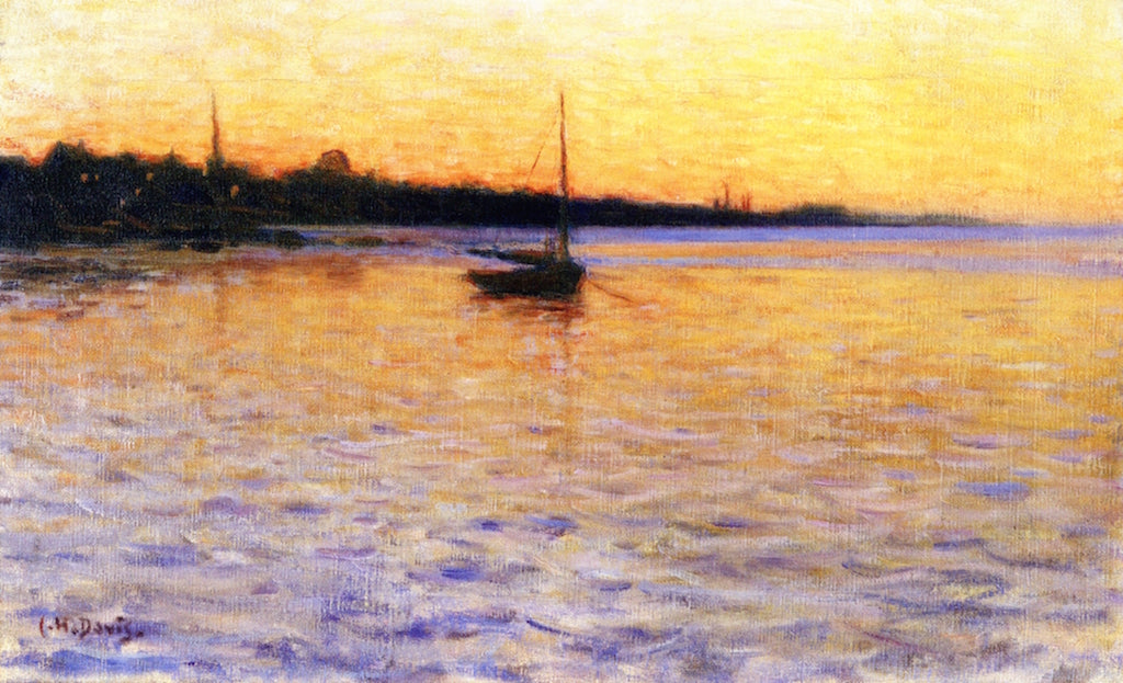 Twilight on the Water, vintage artwork by Charles Harold Davis, 12x8" (A4) Poster