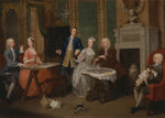 A Family Party, vintage artwork by William Hogarth, 12x8" (A4) Poster