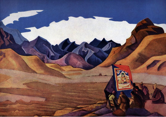 The Banner of the Future, vintage artwork by Nicholas Roerich, 12x8" (A4) Poster