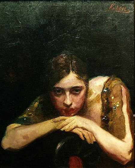 Thoughtful Repose by Geza Kukan,16x12(A3) Poster