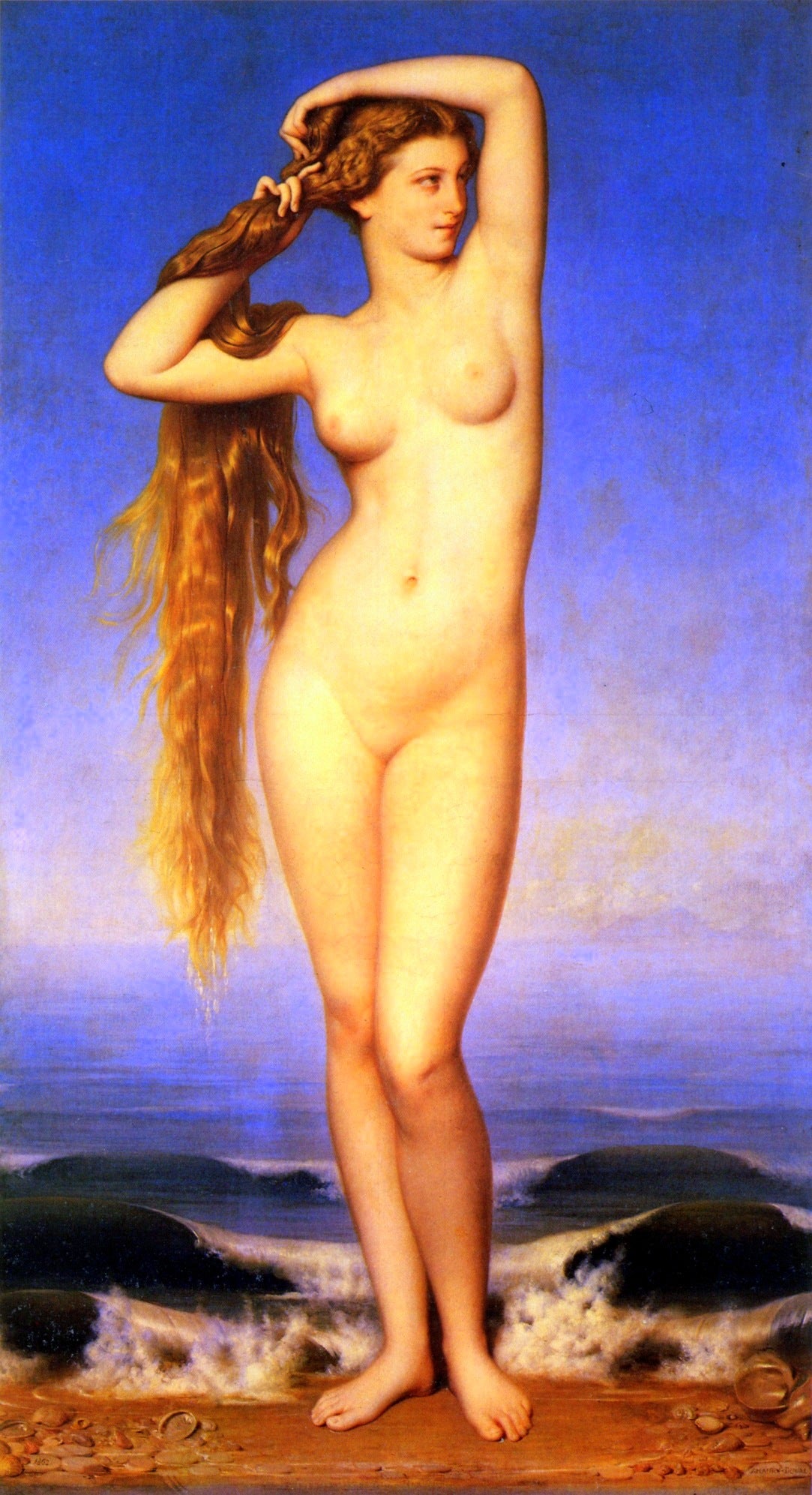 Birth of Venus, vintage artwork by Eugène-Emmanuel Amaury-Duval, A3 (16x12") Poster Print