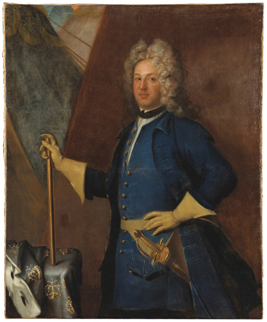 Stanislaus I Leszczynski, King of Poland, vintage artwork by David von Krafft, 12x8" (A4) Poster
