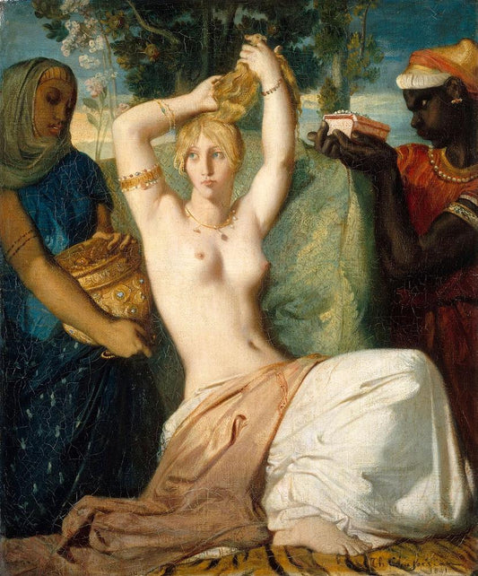 The Toilet of Esther, vintage artwork by Theodore Chasseriau, A3 (16x12") Poster Print