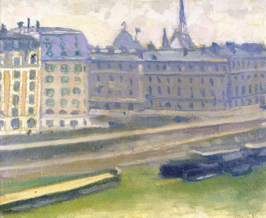 Embankment on the Seine, vintage artwork by Albert Marquet, 12x8" (A4) Poster