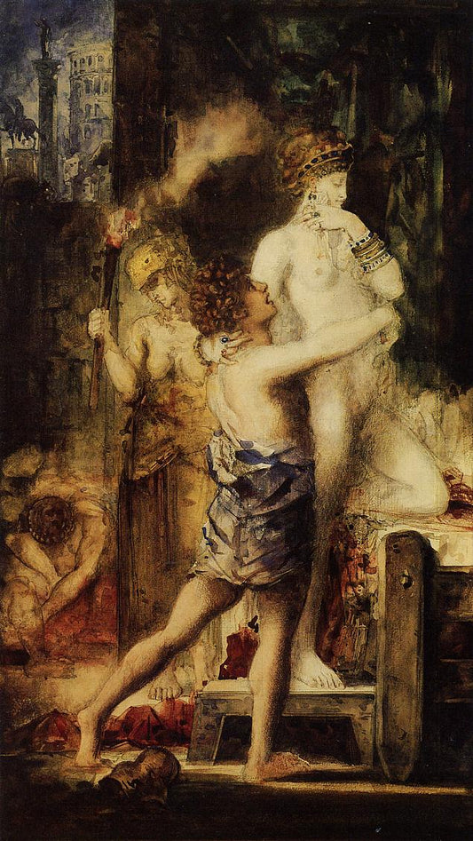 Messalina, vintage artwork by Gustave Moreau, 12x8" (A4) Poster