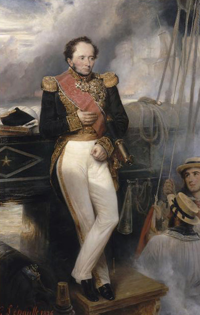 Henri Gauthier, comte de Rigny, vice-amiral, vintage artwork by François Gabriel Guillaume Lepaulle, A3 (16x12") Poster Print