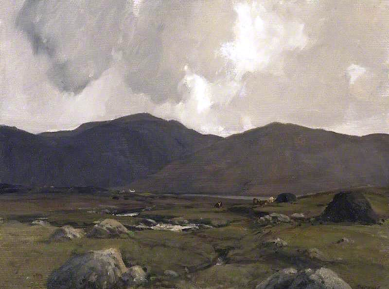 oft Day in Connemara, Galway, Ireland by James Humbert Craig,16x12(A3) Poster