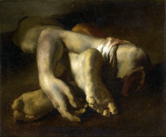 Study of Feet and Hands, vintage artwork by Theodore Gericault, 12x8" (A4) Poster