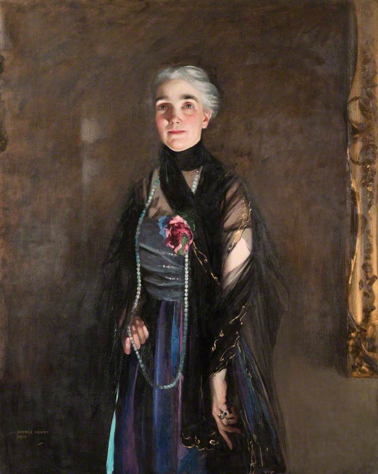 Mrs Riddell, vintage artwork by George Henry, R.A., R.S.A., R.S.W., 12x8" (A4) Poster