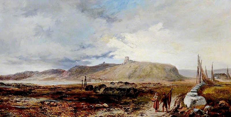 St Rocayn Bay, Guernsey, vintage artwork by James Vivien De Fleury, 12x8" (A4) Poster