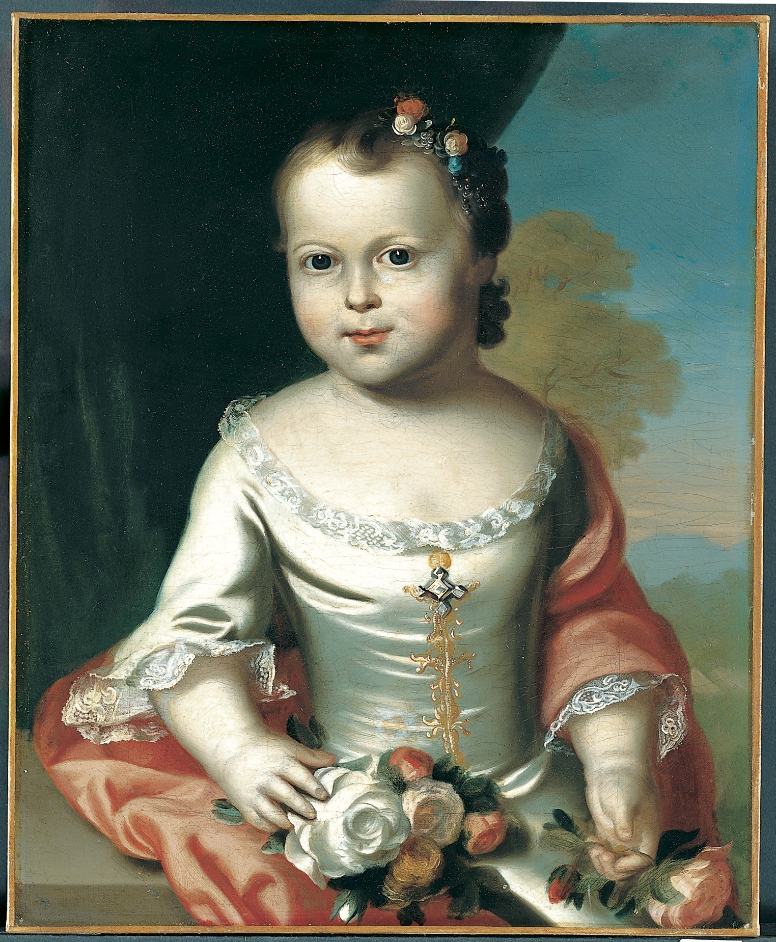 Elizabeth Greenleaf, vintage artwork by John Singleton Copley, 12x8" (A4) Poster