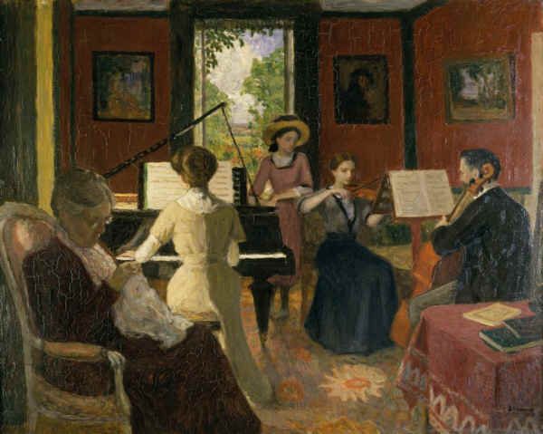 Chamber music in summer by Eugene-Antoine Durenne,A3(16x12")Poster