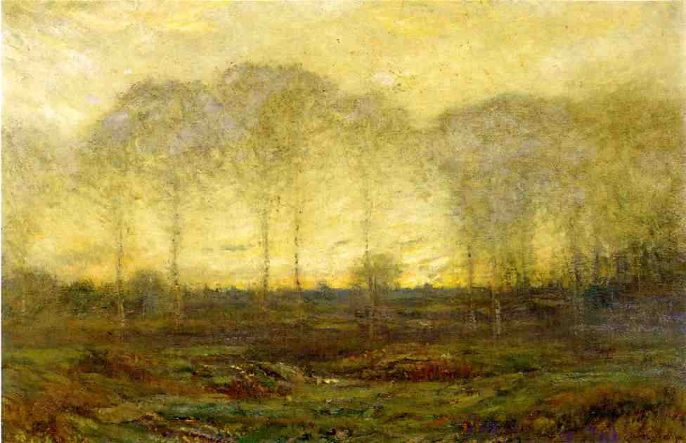 Dawn - May, vintage artwork by Dwight W. Tryon, 12x8" (A4) Poster