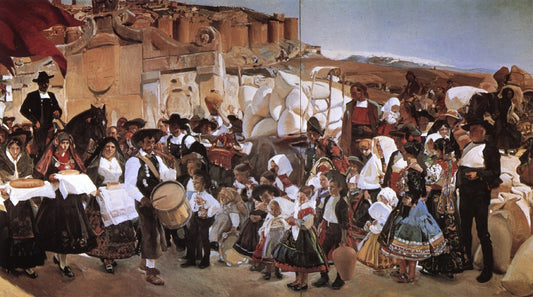 The Bread Fiesta (Castile), vintage artwork by Joaquin Sorolla y Bastida, 12x8" (A4) Poster