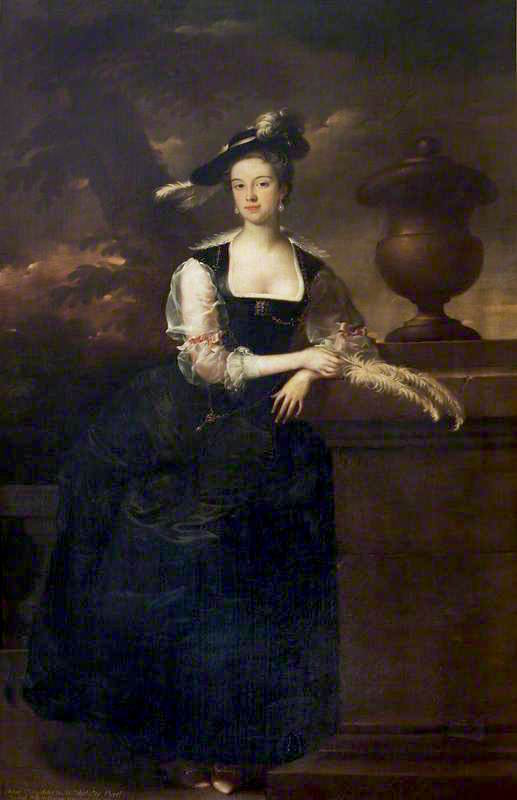 Anne Lee, Mrs George Venables-Vernon, vintage artwork by Attributed to Joseph van Aken, 12x8" (A4) Poster