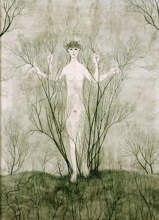 Eve with Four Arms, vintage artwork by Leon Spilliaert, 12x8" (A4) Poster