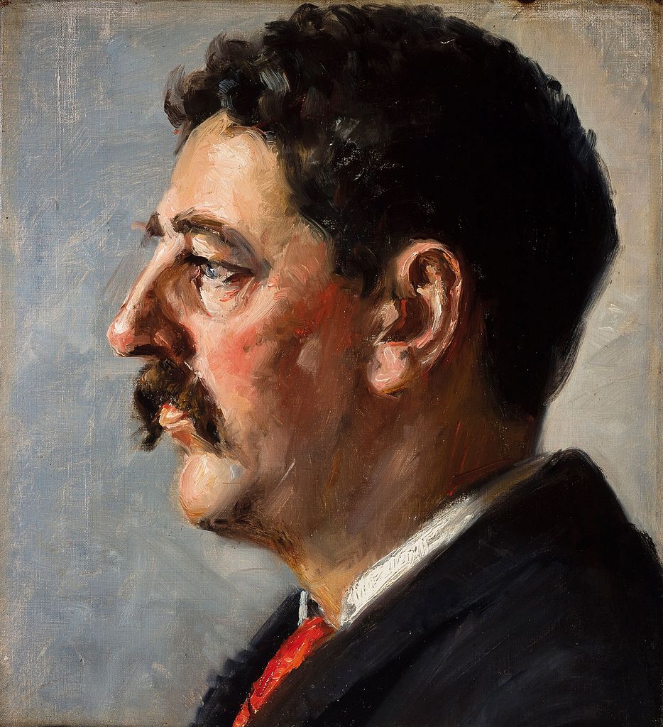 John H. Brøndum, vintage artwork by Michael Peter Ancher, 12x8" (A4) Poster