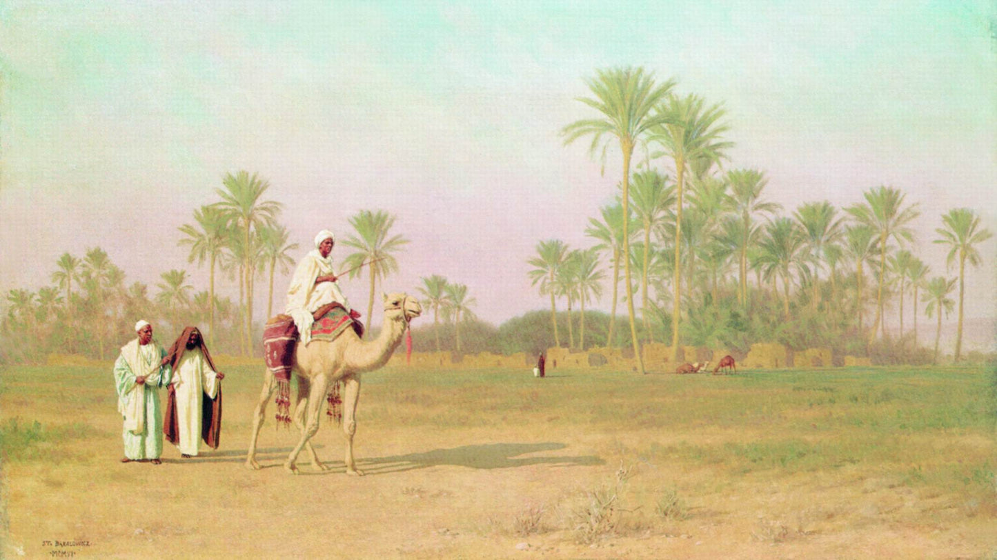 Hot Day in Algeria, vintage artwork by Stefan Bakalowicz, 12x8" (A4) Poster