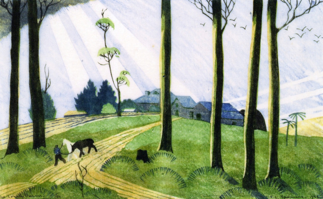 The Lonely Farm, vintage artwork by Ethel Spowers, 12x8" (A4) Poster