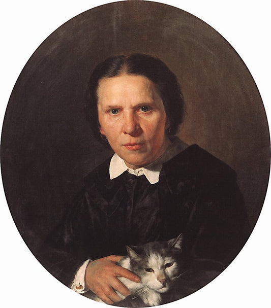 Portrait of A.D. Konshina, vintage artwork by Nikolai Vasilevich Nevrev, 12x8" (A4) Poster