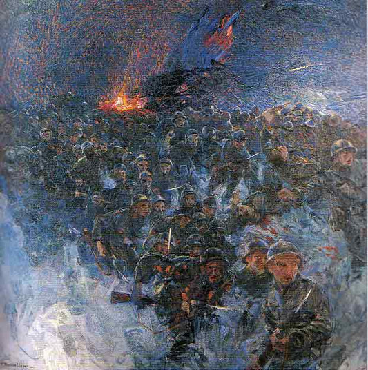 At the gates of Italy, vintage artwork by Plinio Nomellini, 12x8" (A4) Poster