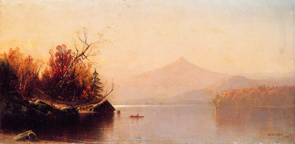 Autumn Boating, vintage artwork by Alfred Thompson Bricher, 12x8" (A4) Poster