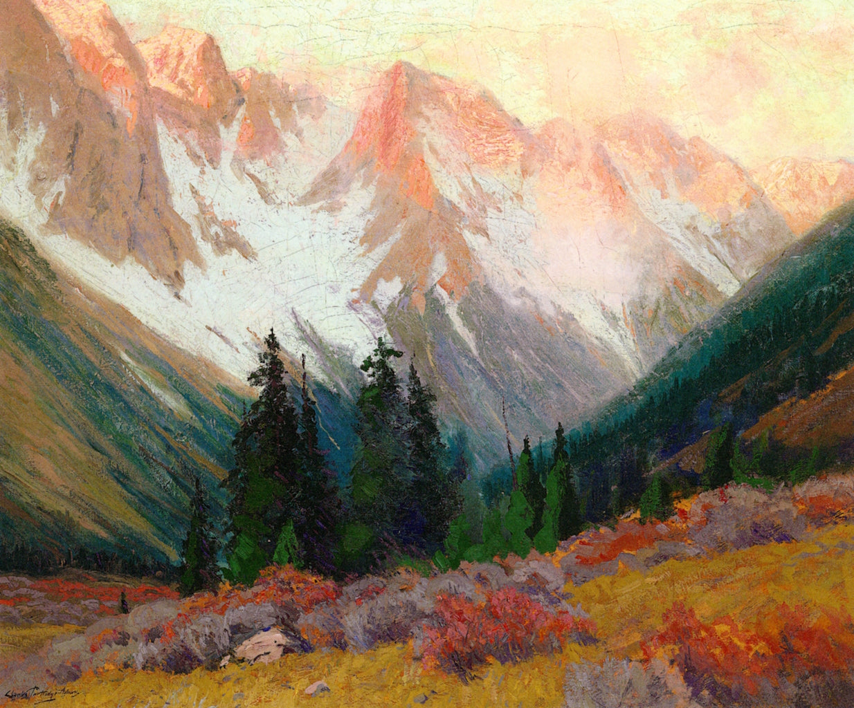 Continental Divide, Sunrise by Charles Partridge Adams,A3(16x12")Poster