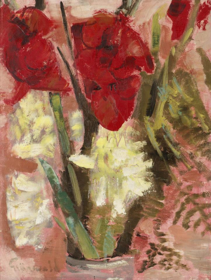 Still life with Amaryllis by Isaac Grünewald,16x12(A3) Poster