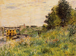 The Banks of the Seine at the Argenteuil Bridge, vintage artwork by Claude Monet, 12x8" (A4) Poster