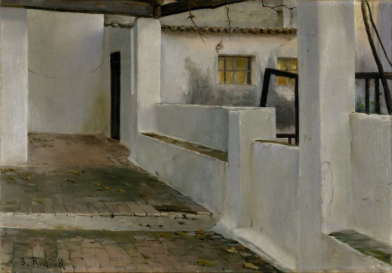 Galeria blanca by Santiago Rusinol Prats,A3(16x12")Poster