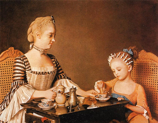 Madame Liotard and her daughter, vintage artwork by Jean-Étienne Liotard, 12x8" (A4) Poster