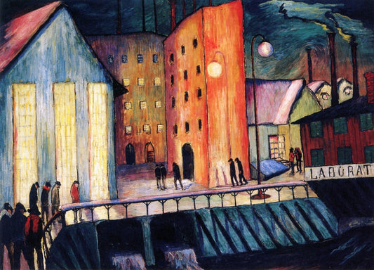 The Night Shift, vintage artwork by Marianne von Werefkin, 12x8" (A4) Poster