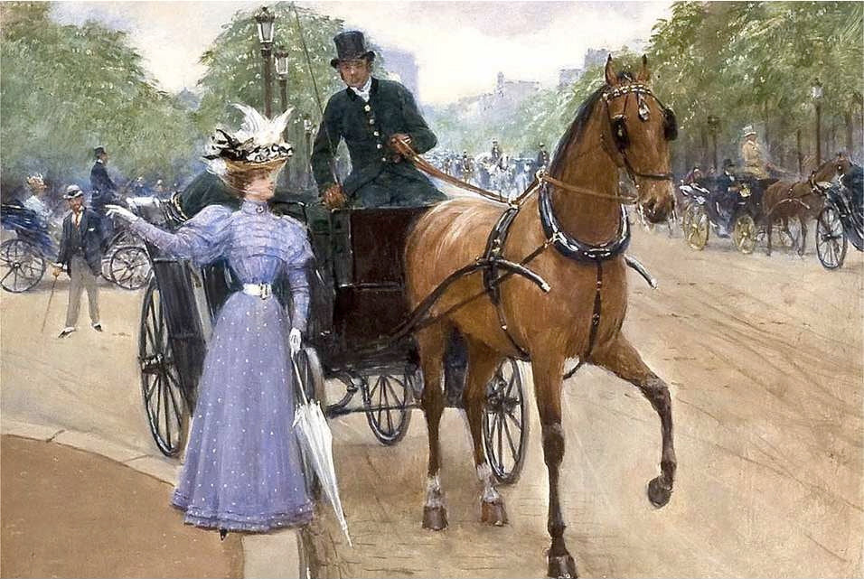 La Dame Utile, vintage artwork by Jean-Georges Beraud, 12x8" (A4) Poster