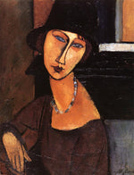 Jeanne Hebuterne with Hat and Necklace by Amedeo Modigliani,16x12(A3) Poster