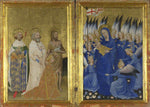 The Wilton Diptych, vintage artwork by French School 14th Century - Unknown, 12x8" (A4) Poster