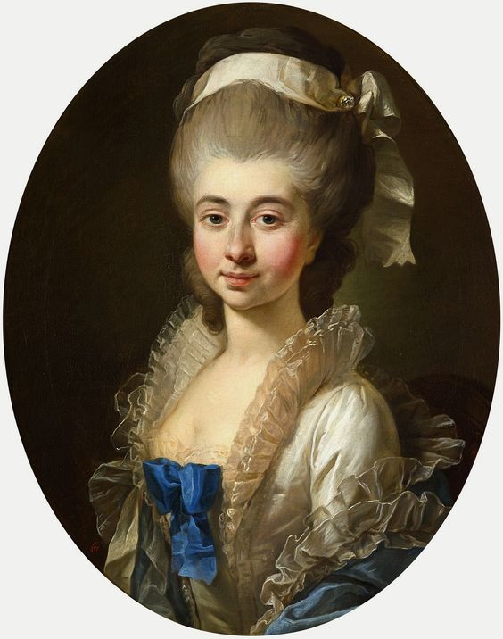Portrait of Urszula Mniszech, vintage artwork by Marcello Bacciarelli, 12x8" (A4) Poster