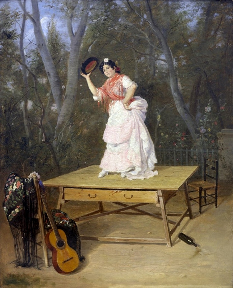 Bailaora, vintage artwork by Manuel Cabral Aguado Bejarano, 12x8" (A4) Poster