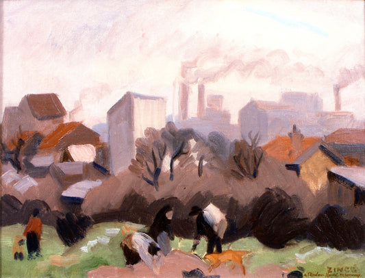 The Outskirts of the City, vintage artwork by Jules-Emile Zingg, 12x8" (A4) Poster