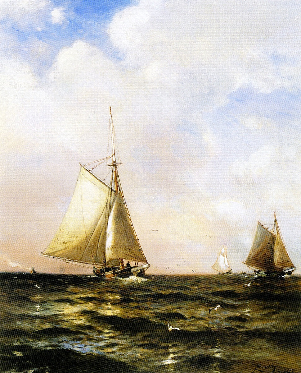 Fair Breeze, vintage artwork by Arthur Quartley, 12x8" (A4) Poster