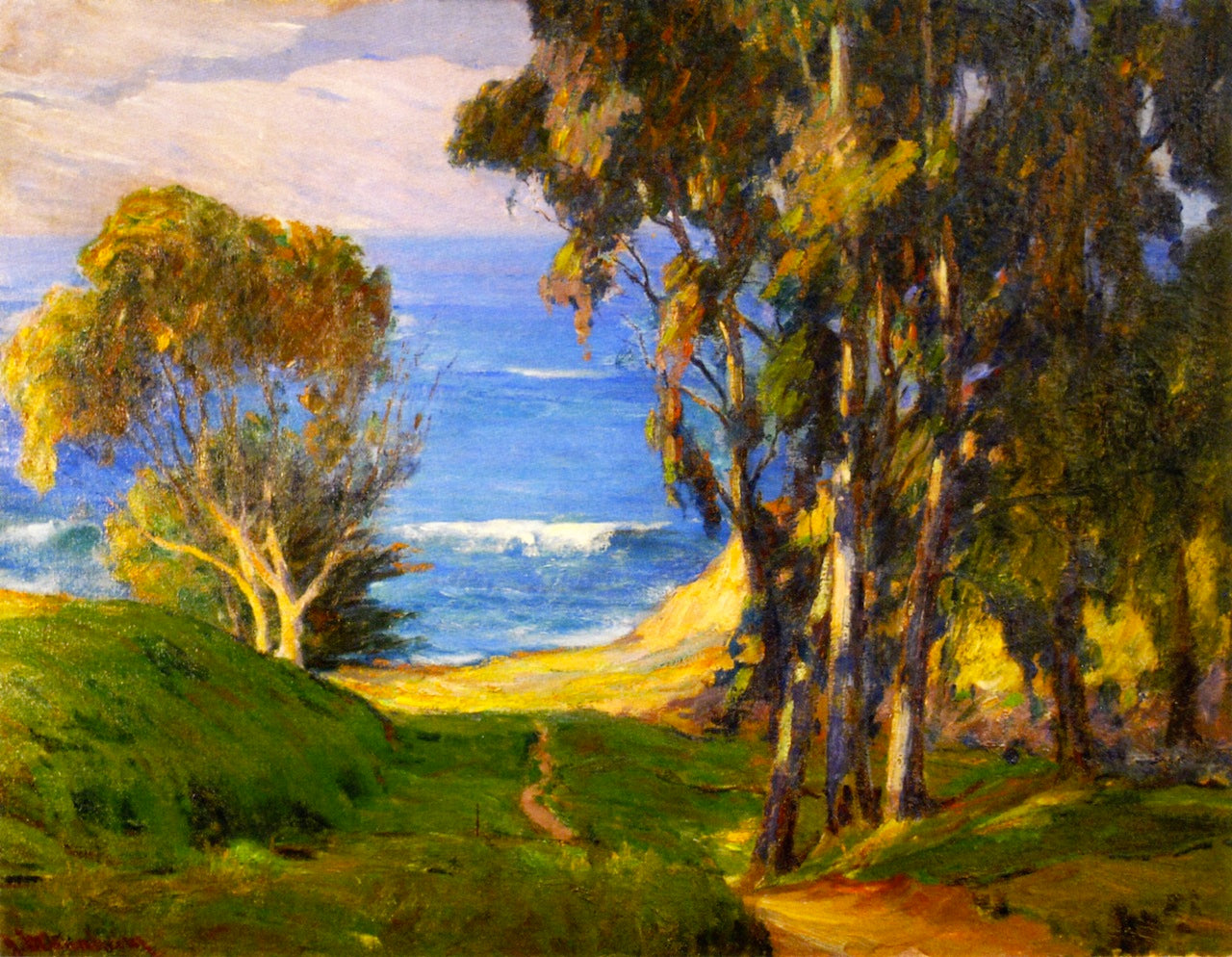 Emerald Cove, Laguna Beach by Jean Mannheim,A3(16x12")Poster